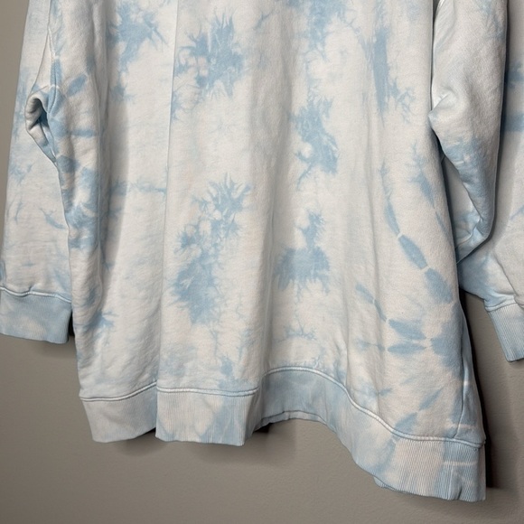 Wrangler Tie Dye Oversize Cotton Sweatshirt in Light Blue Size Large Women's - Picture 3 of 6